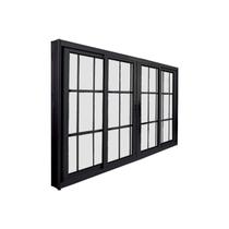 Janela de Correr Abertura Central Premium 4 Folhas com Grade Vidro Liso 100x150cm Yescasa Janela de Correr Abertura Central Premium 4 Folhas com Grade Vidro Liso 100x150cm Yescasa