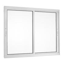 Janela de Correr Alumínio Branco 2 Folhas Móveis 100x120x8,6cm Topsul