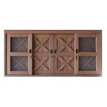 Janela de Correr com Tela 6 Folhas Celeiro 120x160cm Madersilva Marrom