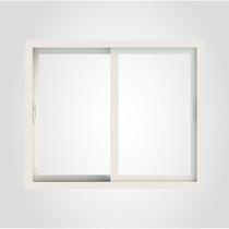 Janela de Correr de PVC 2 Folhas com Vidro Simples Fecho Cocha 100x120x7,5cm Multilit Branco