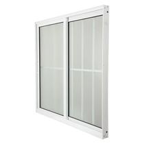 Janela de Correr em Alumínio Branco 120x150x10 cm 2 Folhas Com Grade Nobre CRV