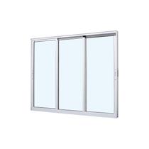 Janela de Correr em Alumínio Branco Caribe Max 120x150x8cm 3 Folhas Móveis Jap