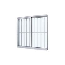 Janela de Correr em Alumínio Branco Duraline Fix 100x120x10,2cm 2 Folhas Direita Grade Jap Janela de Correr em Alumínio Branco Duraline Fix 100x120x10,2cm 2 Folhas Direita Grade Jap