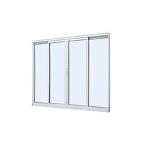 Janela de Correr em Alumínio Branco Duraline Fix 100x120x6cm 4 Folhas Jap Janela de Correr em Alumínio Branco Duraline Fix 100x120x6cm 4 Folhas Jap