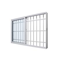 Janela de Correr em Alumínio Branco Perfecta Max 120x150x12,4cm c/ Grade 2 Folhas Móveis Jap Janela de Correr em Alumínio Branco Perfecta Max 120x150x12,4cm c/ Grade 2 Folhas Móveis Jap