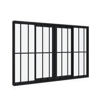 Janela de Correr em Alumínio Grade Classic 100x150 cm 4 Folhas Preta Alumifit Sasazaki Janela de Correr em Alumínio Grade Classic 100x150 cm 4 Folhas Preta Alumifit Sasazaki