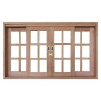 Janela de Correr Madeira Quadriculado 1,20mx1,40m Madersilva