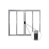 Janela de cozinha 4 folhas 100x120 brilhante sem grade