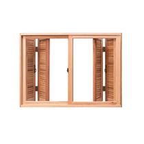 Janela de Madeira Pantográfica 100x120cm Eucalipto Lisa Popular Esel