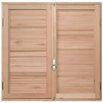 Janela de Madeira Veneziana 100x80cm Com Caixilho 12cm EWK 140 Rondosul