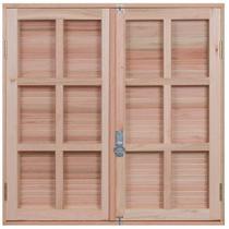 Janela de Madeira Veneziana 100x80cm com Caixilho 12cm Ewk 150 Rondosul Janela de Madeira Veneziana 100x80cm com Caixilho 12cm Ewk 150 Rondosul