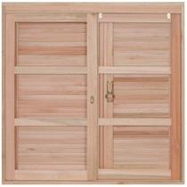 Janela de Madeira Veneziana 100x80cm com Caixilho 12cm Ewk 210 Rondosul Janela de Madeira Veneziana 100x80cm com Caixilho 12cm Ewk 210 Rondosul