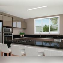 Janela de PVC 120x200cm 3 Folhas com Vidro Liso e Cremona ITEC Brimak