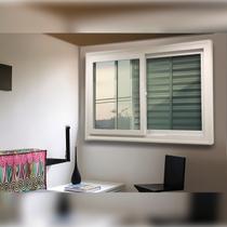 Janela de PVC Acustica Sobrepor 100x100cm com 2 Folhas e Vidro Laminado ITEC Brimak