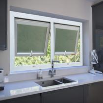 Janela de PVC Maxim-Ar 60x160cm 2 Basculas com Vidro Mini Boreal ITEC Brimak