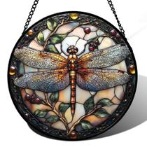 Janela de vitral pendurada DASTOLL Dragonfly Suncatcher