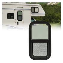 Janela deslizante vertical RV HECASA 30x55cm com anel de acabamento Janela deslizante vertical RV HECASA 30x55cm com anel de acabamento