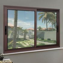 Janela Elite 2 Folhas Moveis 100 X 150 Vidro Liso