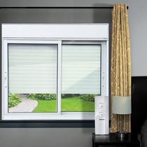 Janela Elite 2 Folhas Moveis com Persiana Integrada Correr com Motor e Controle Remoto 120 X 150 Vid