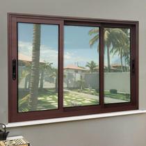 Janela Elite 3 Folhas Moveis Sequenciais 120 X 150 Vidro Liso