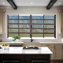 Janela Elite com Travessas 4 Folhas Moveis 100 X 240 Vidro Reflex