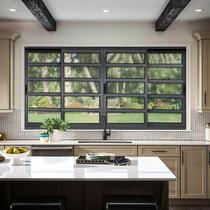 Janela Elite com Travessas 4 Folhas Moveis 120 X 150 Vidro Liso