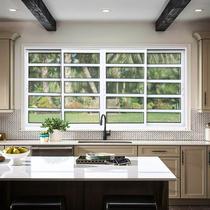 Janela Elite com Travessas 4 Folhas Moveis 120 X 150 Vidro Liso