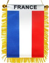 Janela Flag Anley France Fringy pendurada 10x15cm com ventosa
