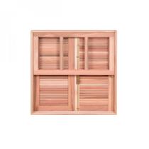 Janela Guilhotina com Ferragem JE821 Esel 120x120x12cm Marrom Janela Guilhotina com Ferragem JE821 Esel 120x120x12cm Marrom