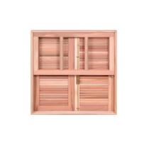 Janela Guilhotina Com Veneziana 2 Folhas Eucalipto Natural 100x120cm Linha Pop Janela Guilhotina Com Veneziana 2 Folhas Eucalipto Natural 100x120cm Linha Pop