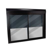 Janela Integrada em Alumínio Preto 120x150x18 cm 2 Folhas VL Nobre CRV
