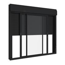 Janela Integrada em Alumínio Veneziana 120x120 cm 3 Folhas Preta Alumifit Sasazaki Janela Integrada em Alumínio Veneziana 120x120 cm 3 Folhas Preta Alumifit Sasazaki