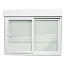 Janela Integrada PVC 2 Folhas Vidro Liso com Cremona Itec Branco Brimak