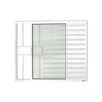 Janela Janela Veneziana Confort 3 Folhas com Grade Vidro Liso 120cm x 120cm Brimak Branco