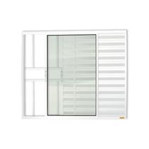 Janela Janela Veneziana Confort 3 Folhas com Grade Vidro Liso 80cm x 100cm Brimak Branco