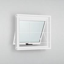 Janela Max Ar 50x50 Aço Branco C/grade e Vidro R-120- Branco Janela Max Ar 50x50 Aço Branco C/grade e Vidro R-120- Branco