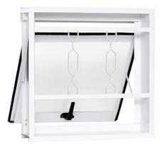 Janela Max Ar Vitro Grade Corrente 60x60cm Branco Aço Liso Janela Max Ar Vitro Grade Corrente 60x60cm Branco Aço Liso