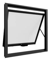 Janela Maxim Ar 0,60x0,60 Linha 25 Aluminio Preto