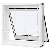 Janela Maxim-ar Aço Branco Quadriculada 60x80x12cm Qualitysol