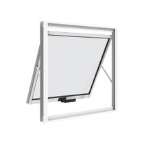 Janela Maxim-Ar Sem Grade em Alumínio Branco 60cm x 60cm com Vidro Vitrolar