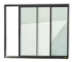 Janela Para sala/Cozinha 2 Folhas 1,00x1,20 Alumínio Preto S/g