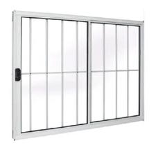 Janela Para sala/Cozinha 2 Folhas 1,00x1,20 Branco Com Grade