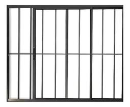 Janela Para sala/Cozinha 2 Folhas 1,00x1,50 Alumí. Preto C/ Grade Janela Para sala/Cozinha 2 Folhas 1,00x1,50 Alumí. Preto C/ Grade