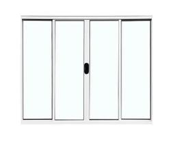 Janela Para sala / Cozinha 4 Folhas 1,00x1,20 Aluminio Branco Sem Grade
