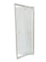 Janela Pivotante Capelinha Em Alumínio Branco Vidro Blindex 100x40cm - ALUCENTRO