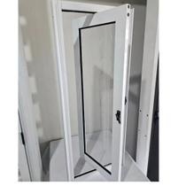 Janela Pivotante Capelinha Em Alumínio Branco Vidro Mini Boreal A 80 x L 30