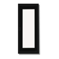 JANELA PIVOTANTE (CAPELINHA) EM ALUMINIO PRETO VIDRO INCOLOR 100 (A) x 40 (L)