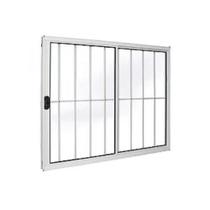 janela sala cozinha vitro de alumínio branco 100x100 2fls C/grade linha 18 modular - TOP ESQUADRIAS