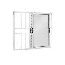 Janela Veneziana 3 Folhas 1,00x1,00 Alumínio Branco COM GRADE Janela Veneziana 3 Folhas 1,00x1,00 Alumínio Branco COM GRADE