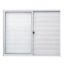 Janela Veneziana 3 Folhas 1,00x1,20 Alumínio Branco S/ grade